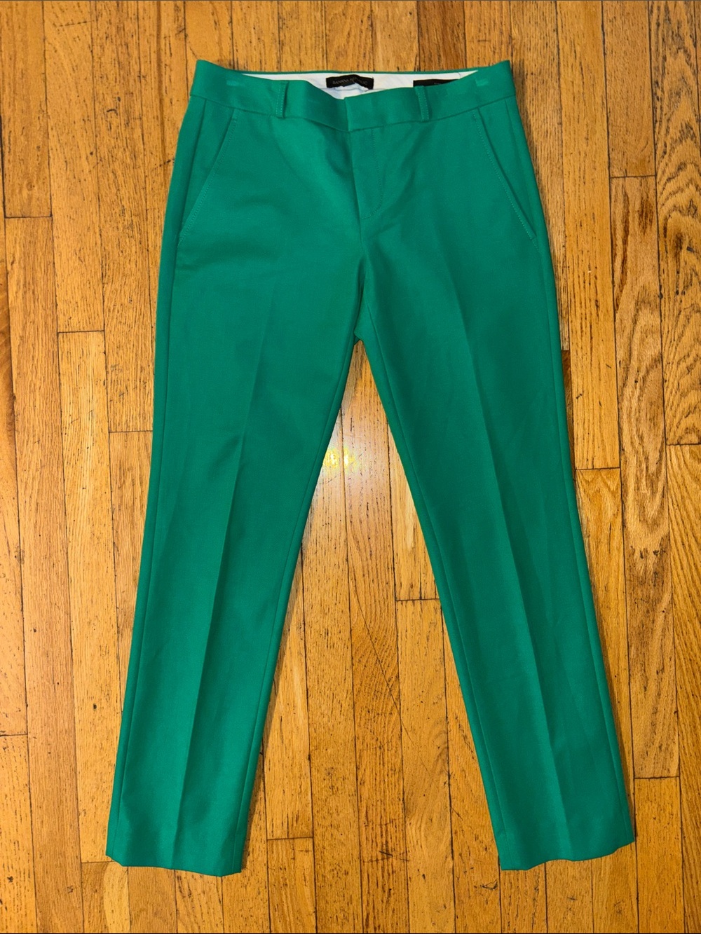 Banana Republic Women’s"Ryan" Tailored Straight Trousers - Teal - 4